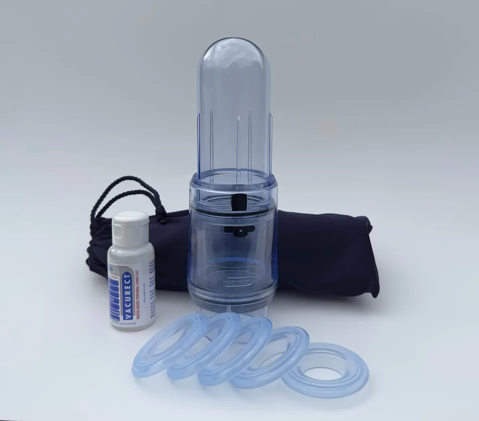 Vacurect Custom package with vacuum device, tension systems, lubricants, and storage bag